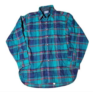 Vintage Pendleton Board Shirt Virgin Wool Ruthven Tartan Flannel Mens L 60s 70s